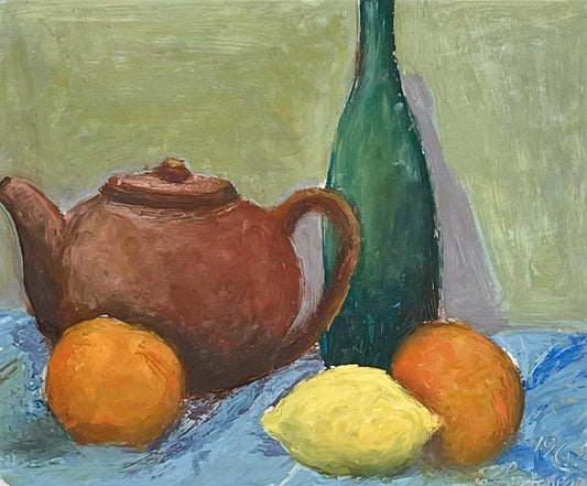 Teapot and Fruit Still Life