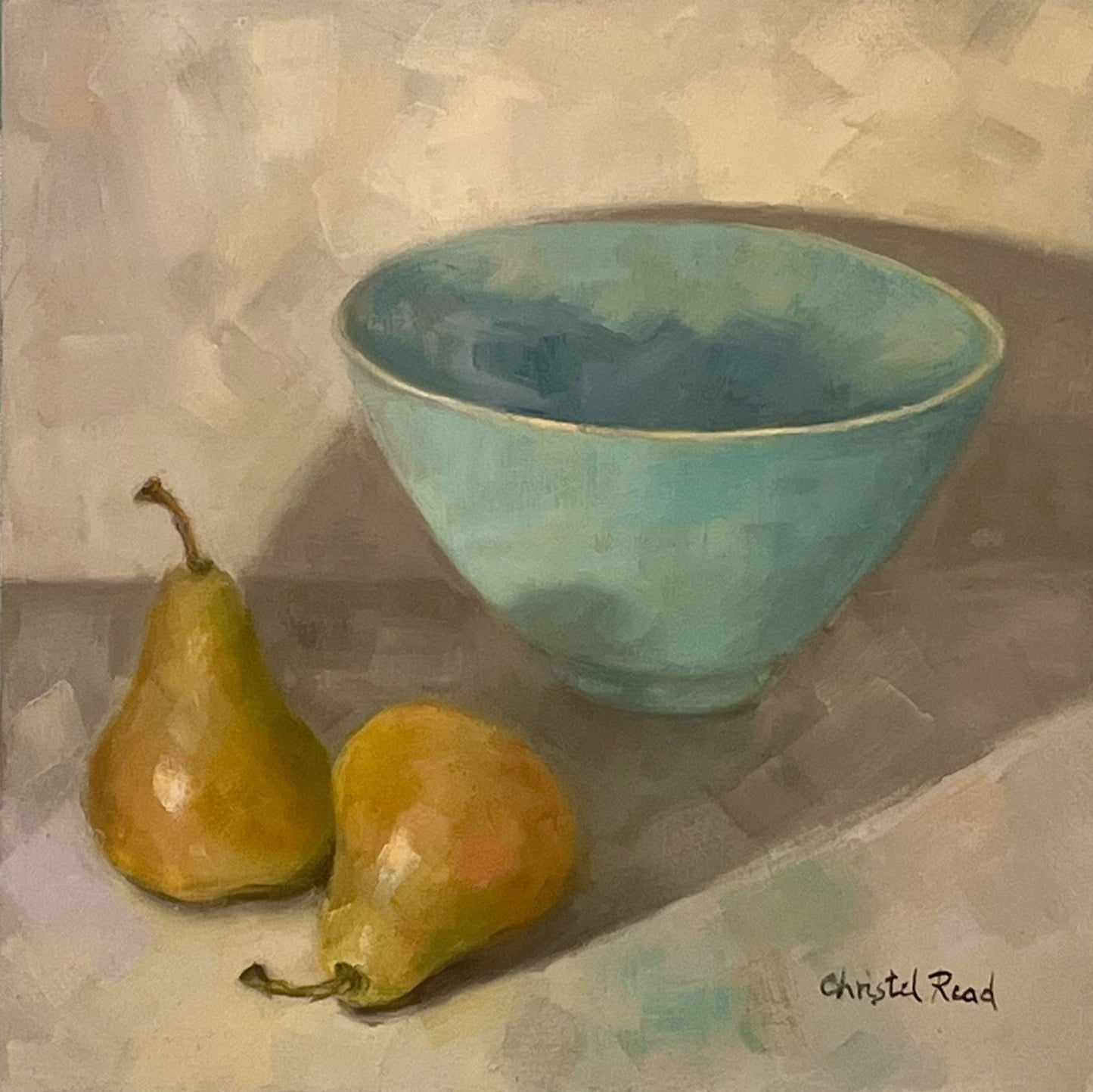 Pears with Blue Bowl