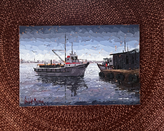 Fishing Boats in Blue