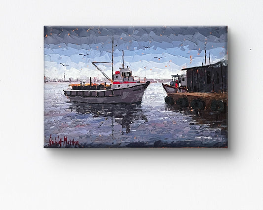 Fishing Boats in Blue