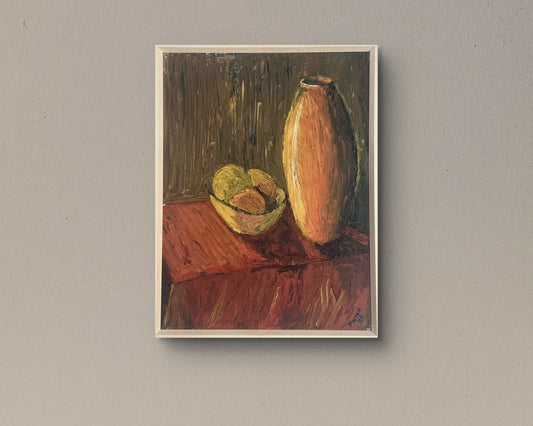 Lemons with Vase in Ochre