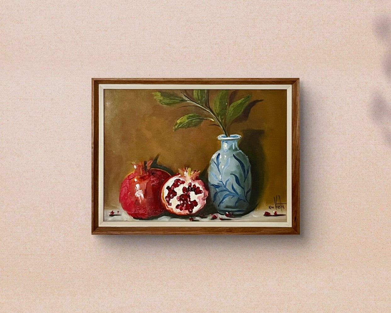Pomegranates with Blue Vase