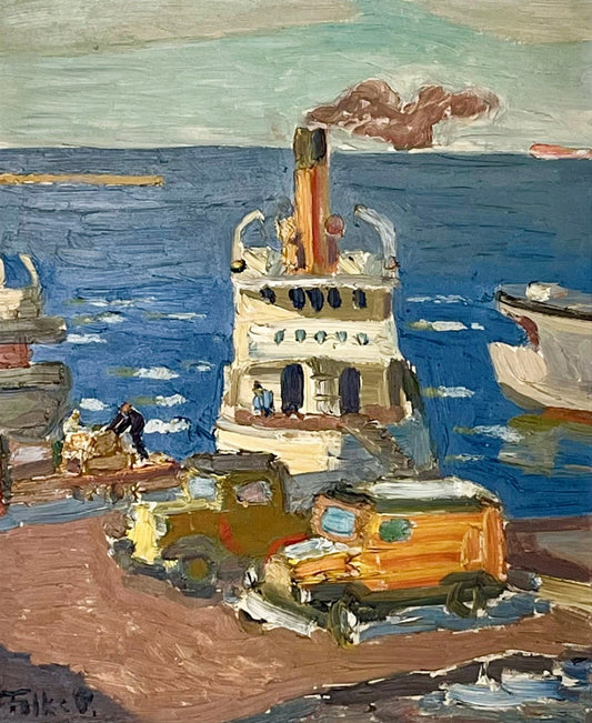 Yellow Steamboat Oil Painting